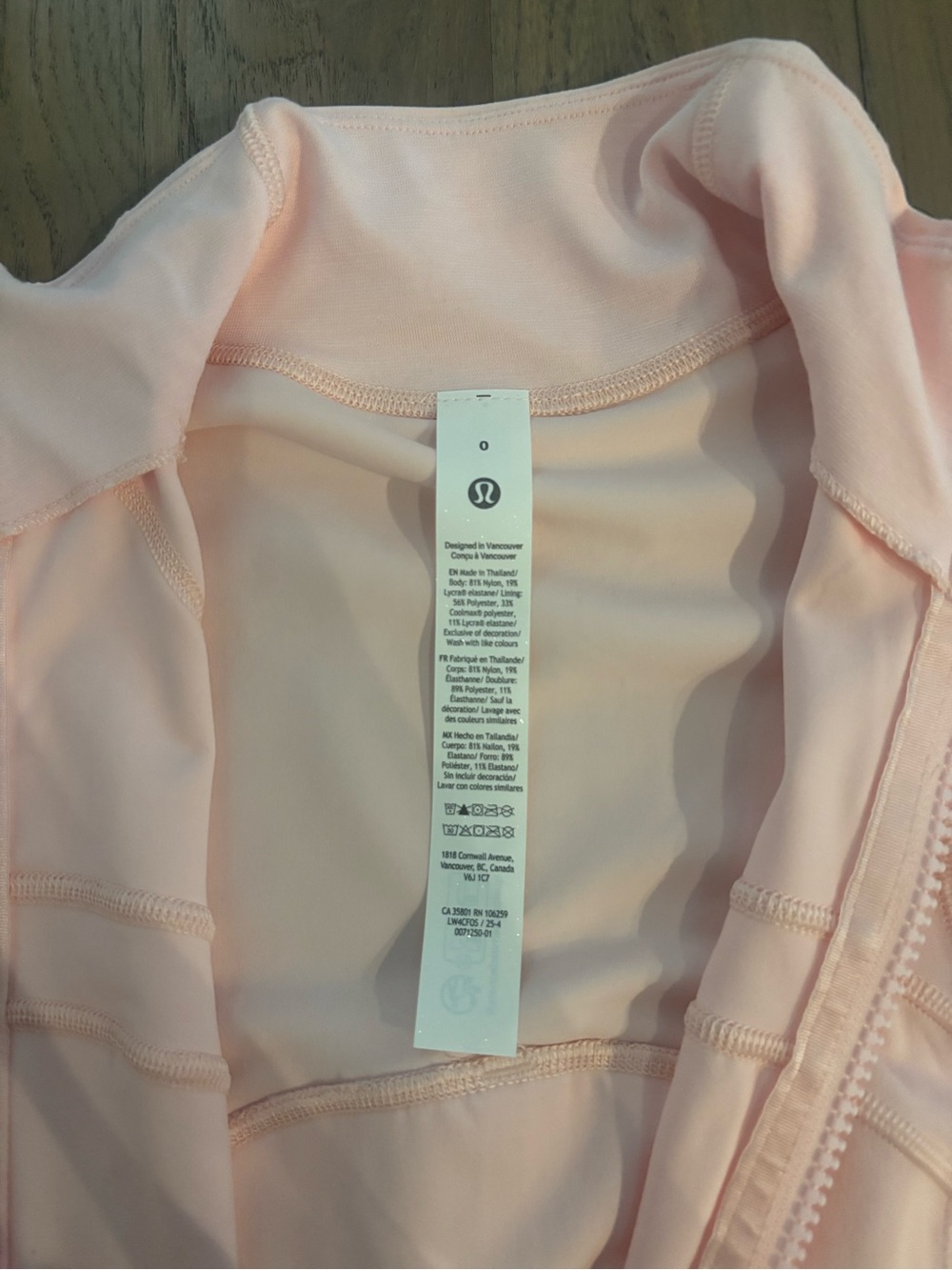 BRAND NEW with tags! Lululemon athletica Women’s Pink Full-Zip Define Jacket - Picture 8 of 9
